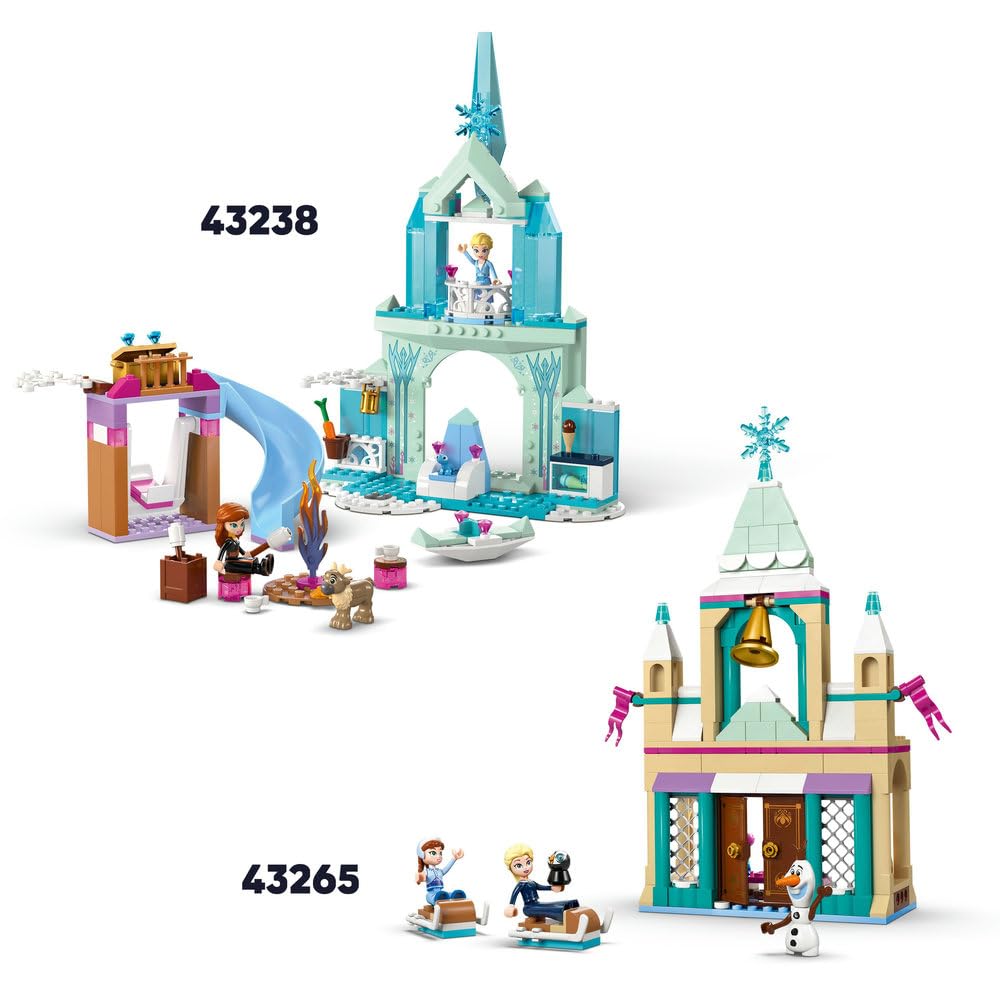 LEGO ǀ Disney Przygoda na sankach Anny, Zabawka dla Dziecka do Zbudowania z 4 Postaciami w tym, Olafem i Svenem, Zestaw Kreatywny dla Dziewczynki i Chłopca, Pomysł na Prezent dla 4-latki, 43256