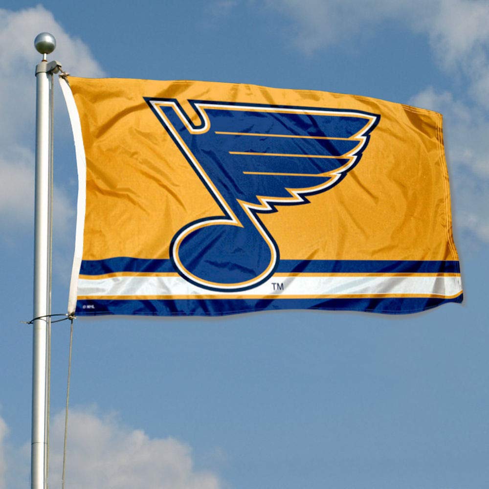 WinCraft Bandiera Da Giardino St. Louis Blues - 31,8x45,7 Cm Con Supporto In Acciaio Alto 101,6 Cm, Doppia Faccia, Ufficiale NHL