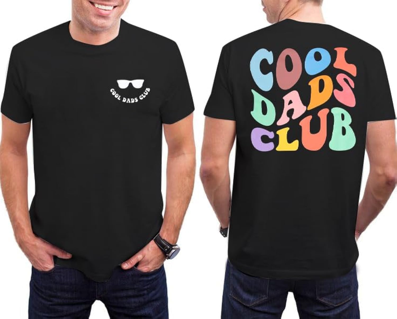 JINTINGDad Shirt Cool Dads Club T-shirt Father's Day Tee Shirts Men Casual Short Sleeve Top