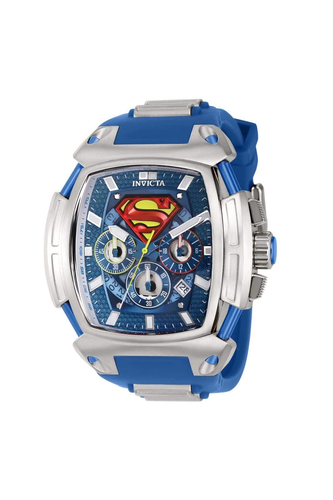 Invicta 37610 Blue Dial and Blue Band DC Comics Superman Men's 53mm Watch
