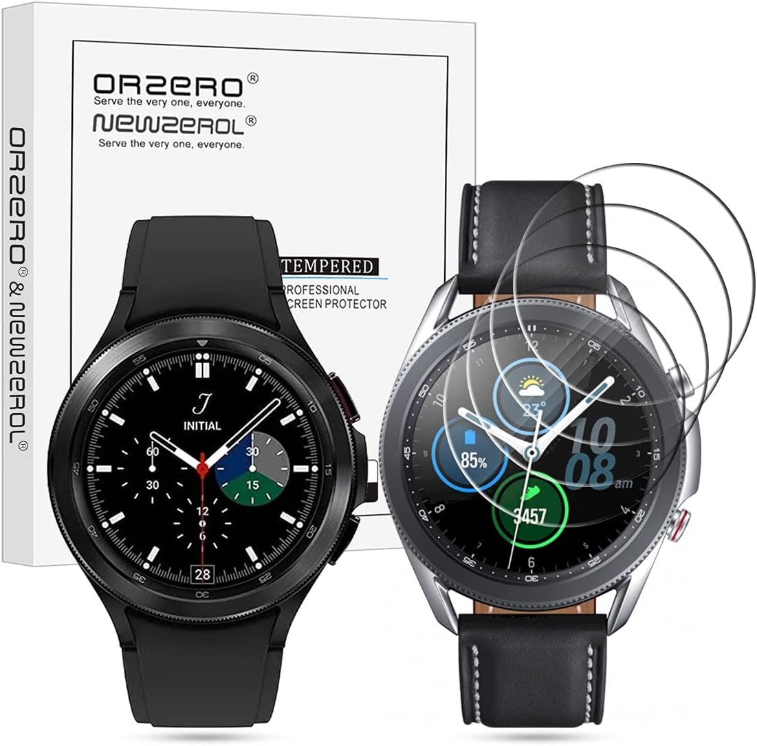 Diruite 4er Pack Displayschutzfolien - 9H Härteglas Für Smartwatch [Kratzfest & Blasenfrei]