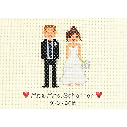 Dimensions 70-65160 Personalized Wedding Record Counted Cross Stitch Kit, 7" X 5" #TOP3
