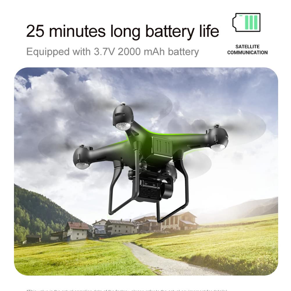 Drone RC con videocamera ESC 4K, droni Pieghevoli per Adulti o Principianti, giroscopio a Sei Vie, Durata della Batteria di 75 Minuti, Funzione di Altezza Fissa, decollo con Un Tasto, atterr