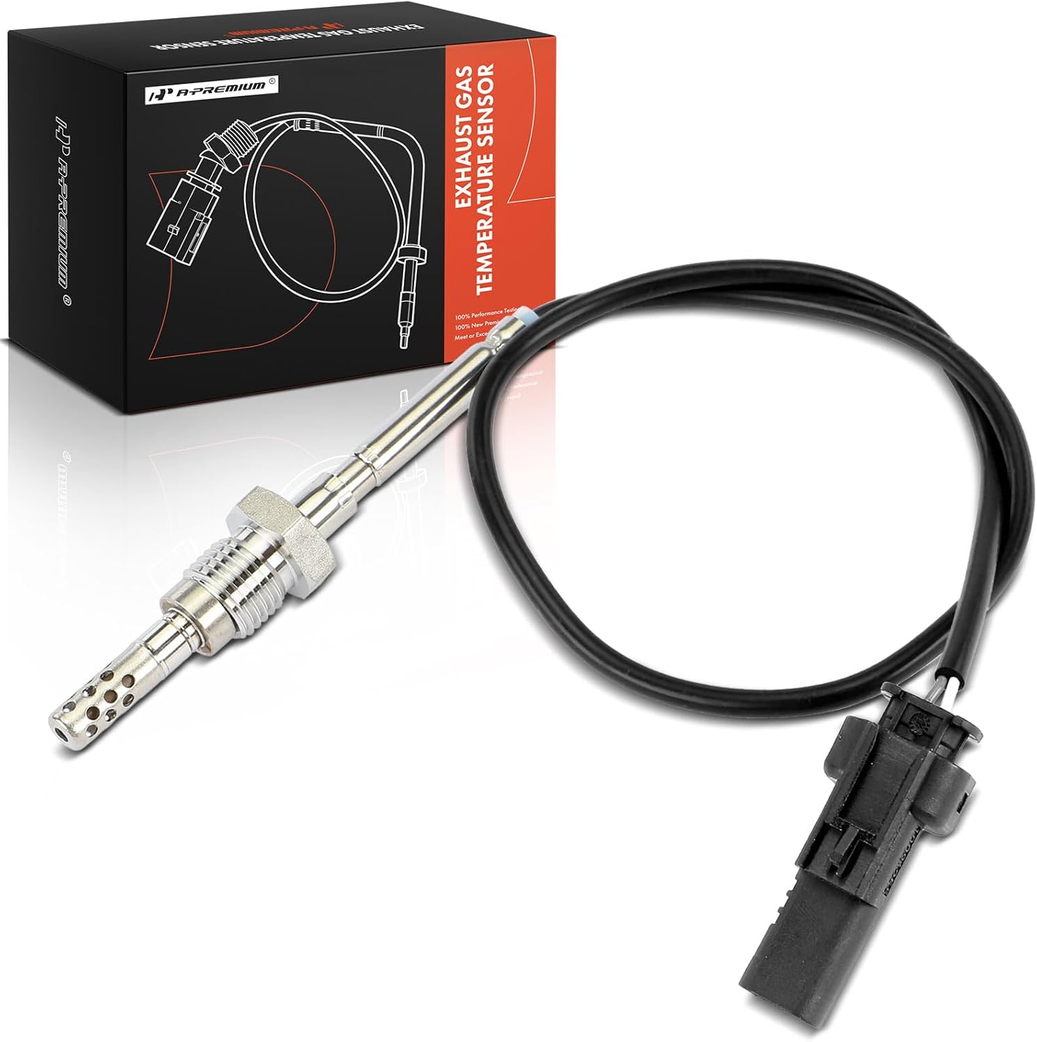 A-Premium Exhaust Gas Temperature Sensor Compatible with Chevrolet Silverado 2500 HD 3500 HD & GMC Sierra 2500 HD 3500 HD, 2017 2018 2019 2020 2021, 6.6L