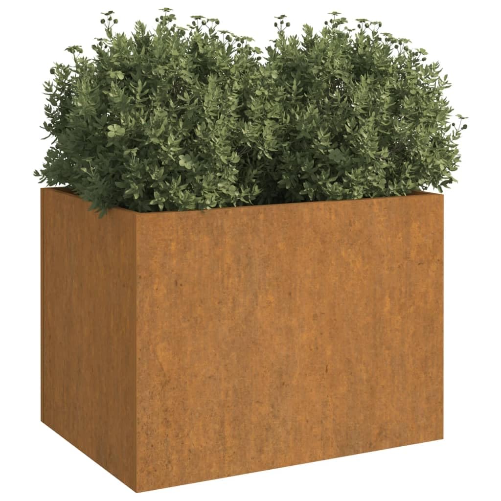 Generico Fioriera 62x47x46 cm Acciaio Corten,Prato e Giardino,Giardinaggio,Vasi e fioriere-821558