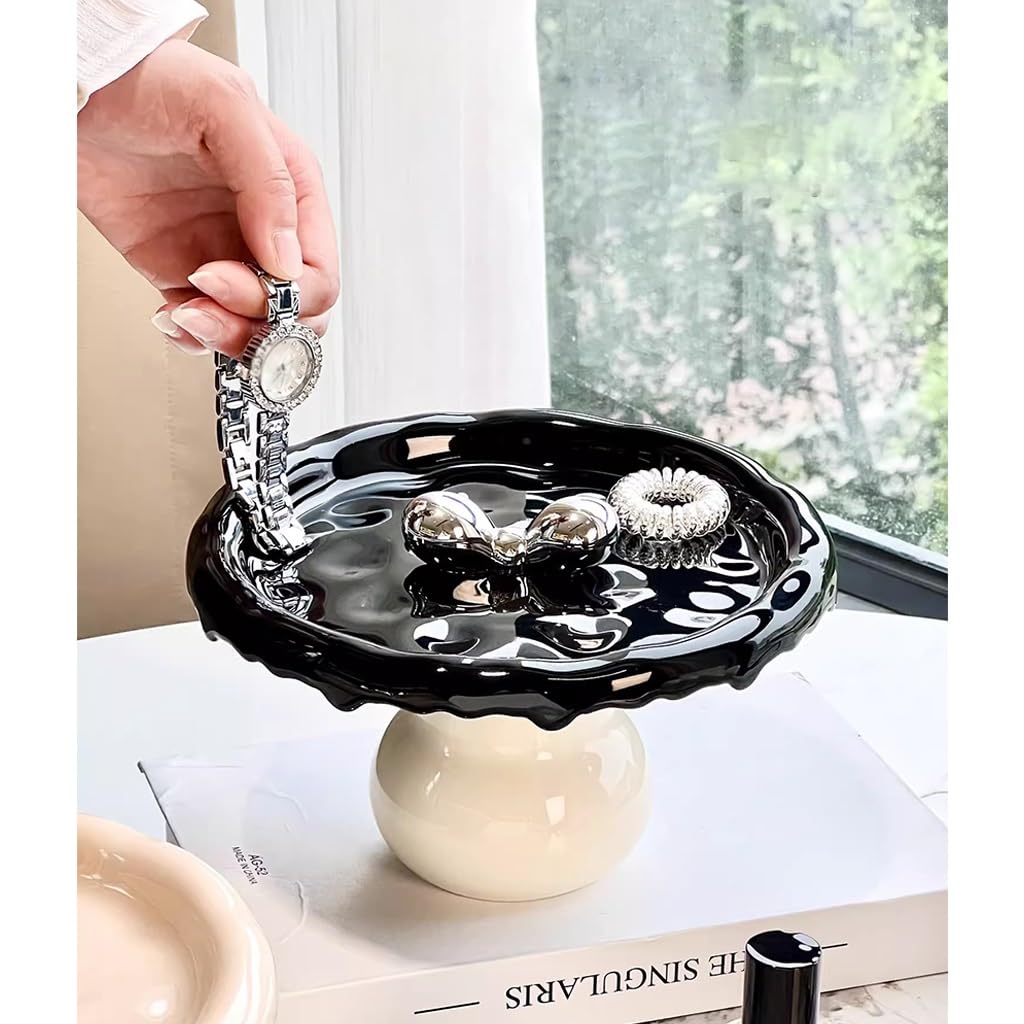 Bandeja de Almacenamiento de Joyas, Almacenamiento de Llaves, Adornos de Entrada, Bandeja de joyería, bandejas Decorativas de cerámica para Mesa de Centro, Puerta Principal, teléfo