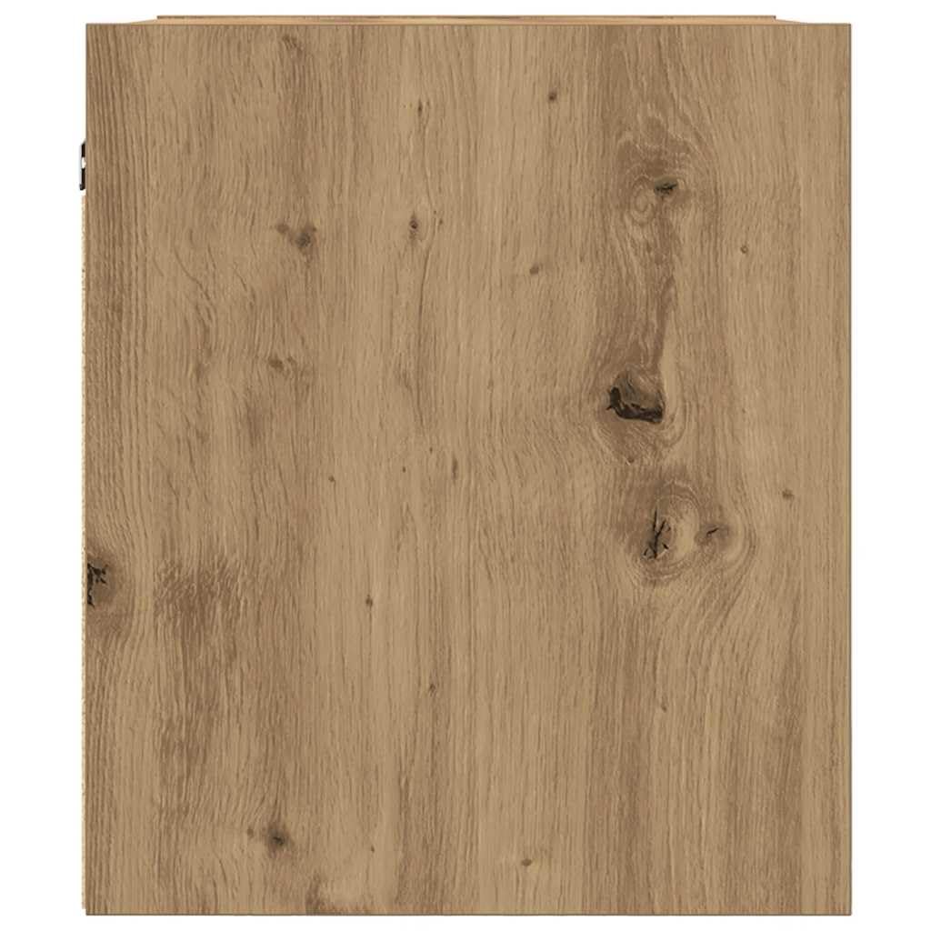 Schwebender Nachttisch aus Holzwerkstoff mit Wandmontage und reichlich Stauraum für Schlafzimmer