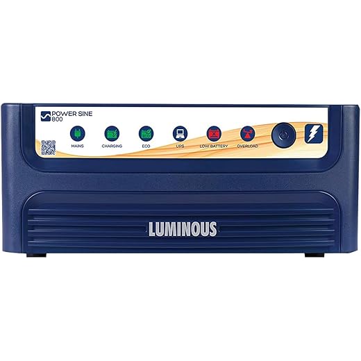 Luminous Power Sine 800 Pure Sine Wave Inverter for Home,Office & Shops | 700VA Inverter | Reliable Power Backup | High Performance | Easy Installation | 36 Months Warranty