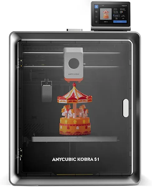 Anycubic Kobra S1 3D Printer Only, 600mm/s High Speed Printing and Full Auto Leveling, Free-Clogging Extruder with 320℃ Hotend, Mental CoreXY Strucuture Built-in Camera, 44dB Low Noise 250*2