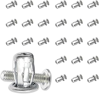 25 PCS M4*20 Hollow Door Anchors and Screws, Wood Paneling for Walls, Screws and Anchors, Hollow Wall Anchor for Thin Wall, Drywall Anchor Kit, Hollow Door Anchors