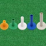 FINGER TEN Juego de 5 tees de golf de goma, de gama corta, tamaño mixto o 5 unidades del mismo tamaño para alfombrilla de ejercicio Driver (1,4,1,8,2,3,2,7,3,3,3,3,3,13 pulgadas, colores mezclados)