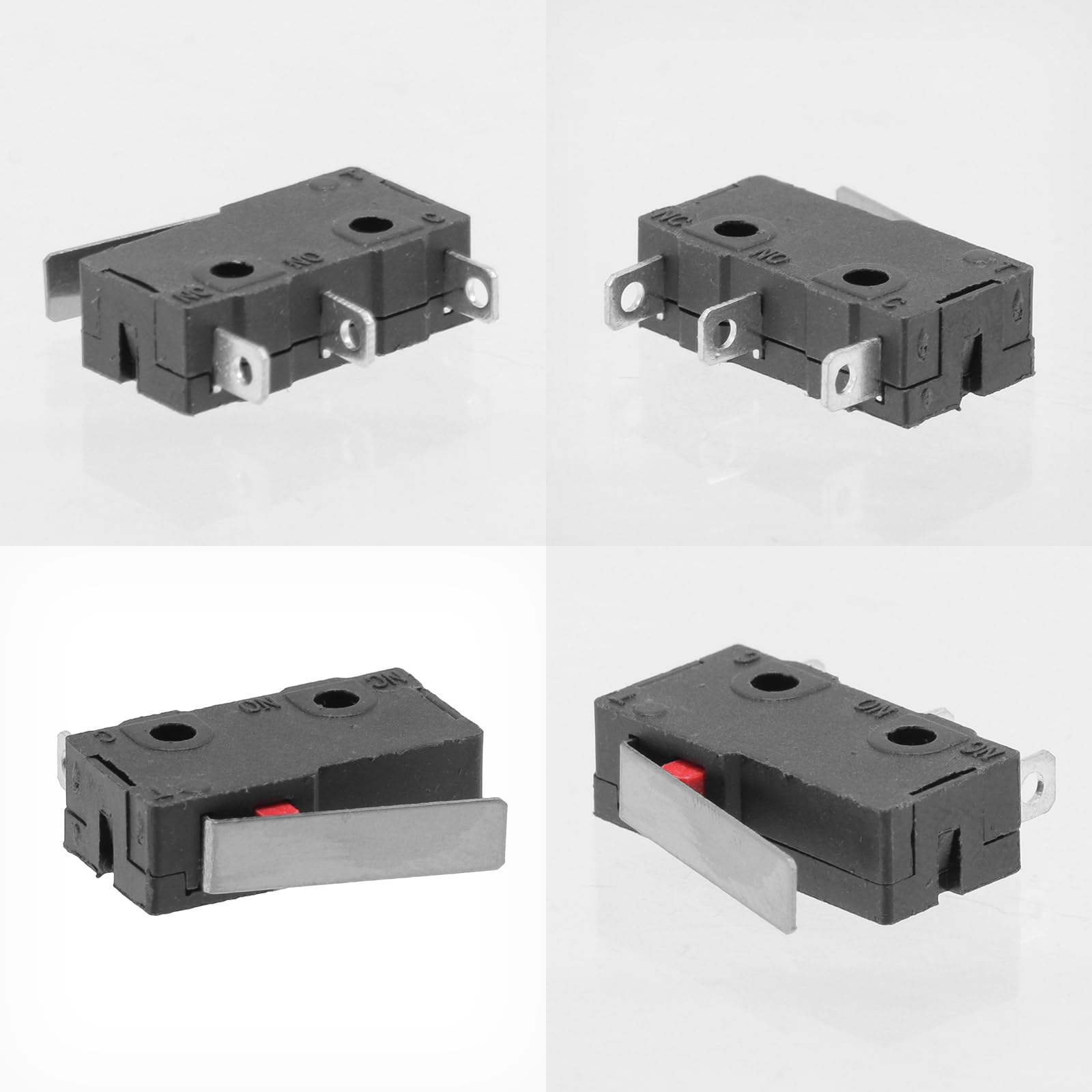 【mimi】Switch 15-Pack Micro Limit Switch with Hinge Lever, Momentary Snap