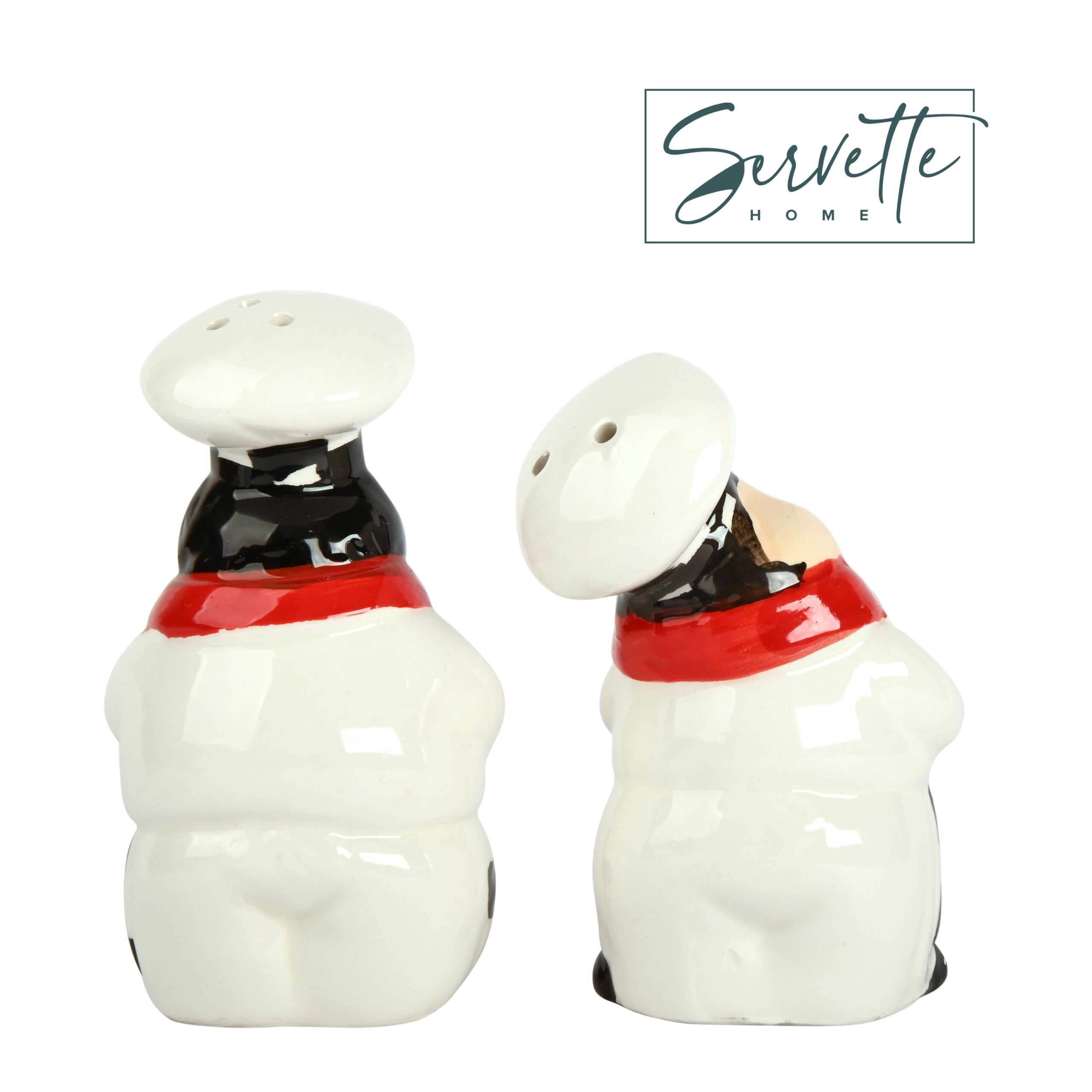 Juego de salero y pimentero de chef de cerámica para decoración de cocina, Full Chef