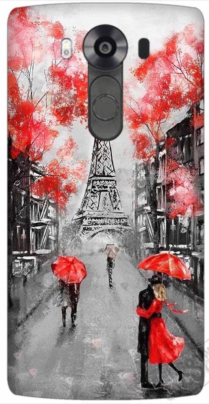 Funda de plástico rígido compatible con LG V10, diseño parís