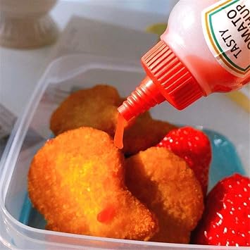 4Pcs Mini Ketchup Bottles, 25ml Refillable Condiment Squeeze Bottle Salad Dressing Tomato Bento Box Mayo Syrup Containers Condiment Squeeze Bottles Dinnerware and Serveware