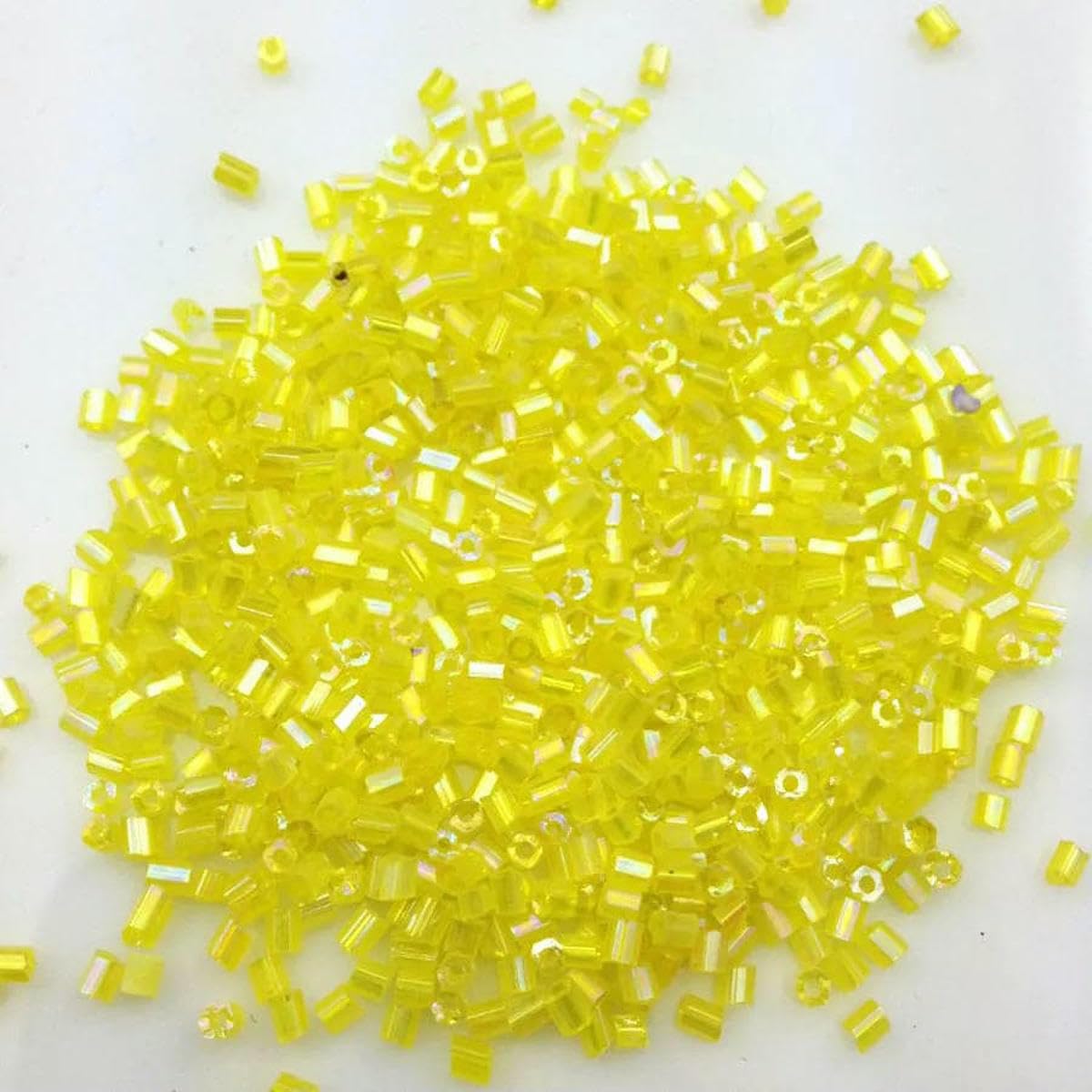 Kit de fabricación de pulseras, 1000 cuentas de tubo de cristal, 2 x 3 mm, cuentas checas sueltas transparentes AB para manualidades de joyas y prendas de vestir