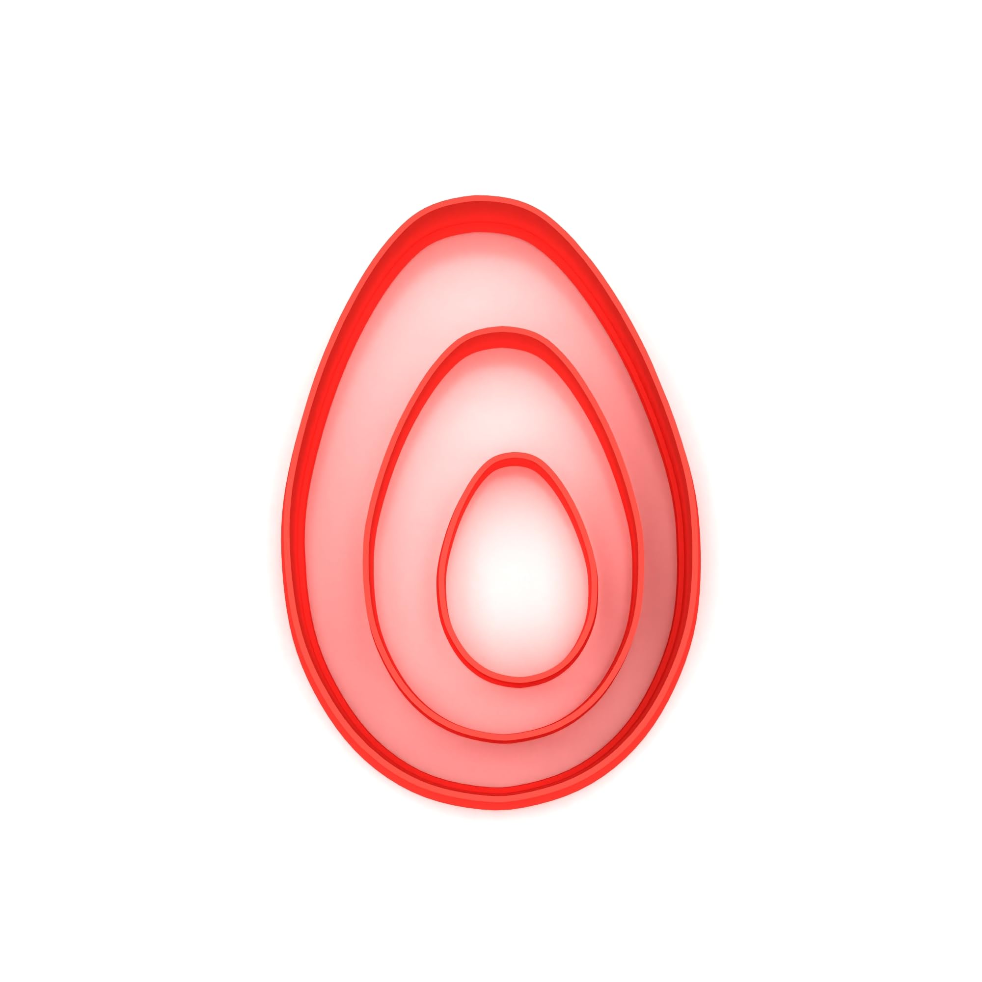 JUST CUTTERS Egg Shape Cutters | Set of 3 Plastic Cutters for Baking, Fondant, Clay, Pastry, Icing, Jewellery, Easter (3/5/8CM)