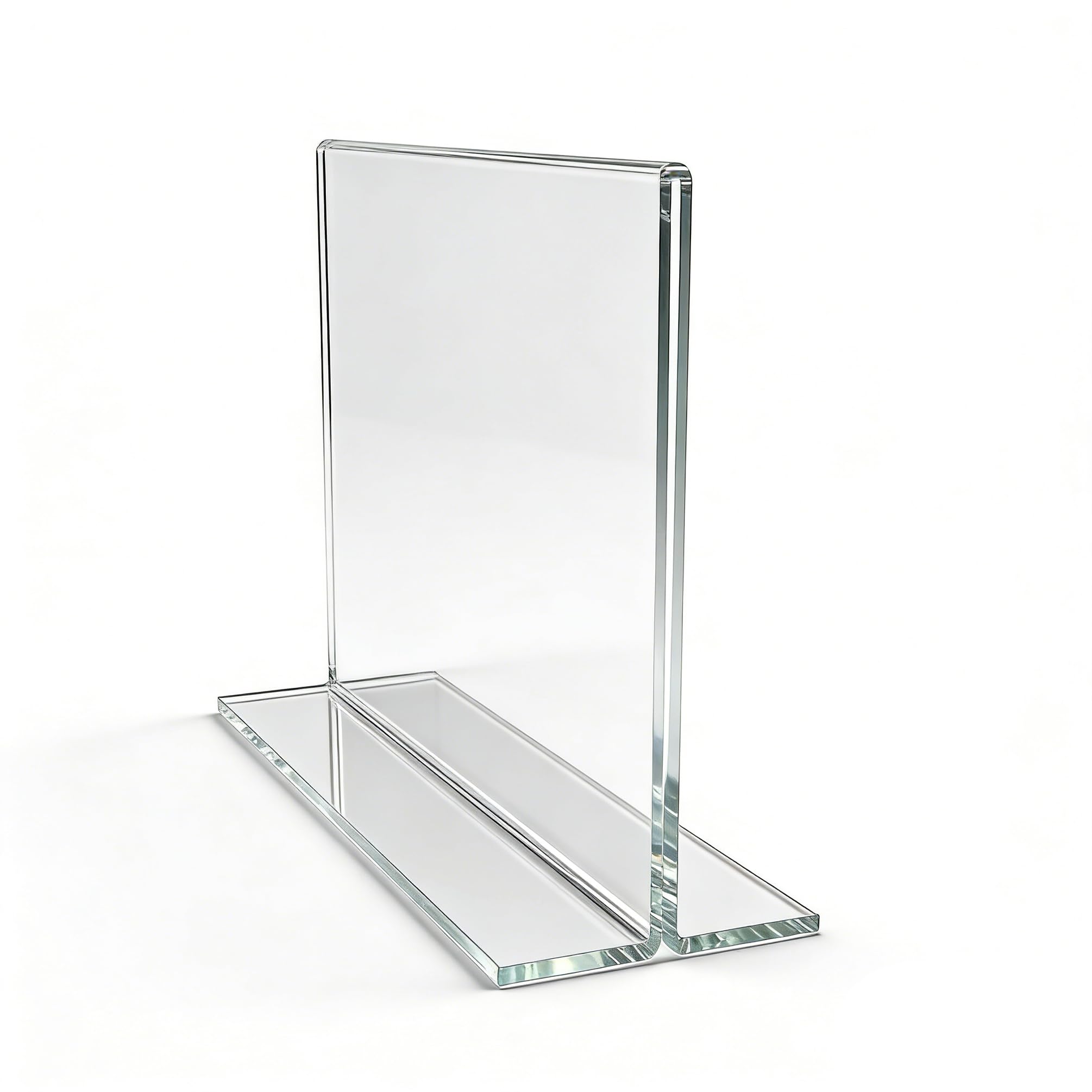 FixtureDisplays 11193-2-P - Soporte de acrílico transparente para carteles, marcos de mesa para fotos, menú, parte inferior