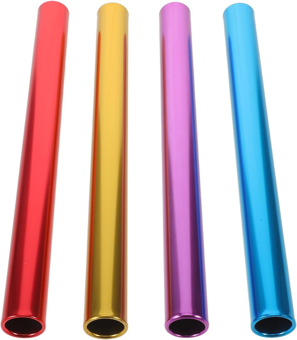 4pcs Aluminum Alloy Track Relay Stick for Running Races | Colorful Finish, Weather Resistant Build, Comfortable Grip, Outdoor Fields