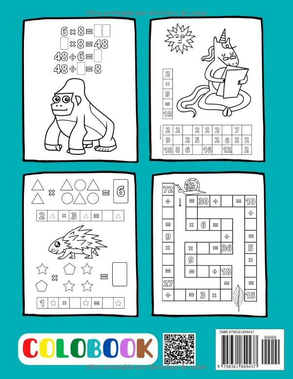Miniatura 2 de Libro de Actividades de Matemáticas Preescolar para Niños a partir de 2 Años, Multiplicación y División, Multiplicar y Dividir Libro de Ejercicios