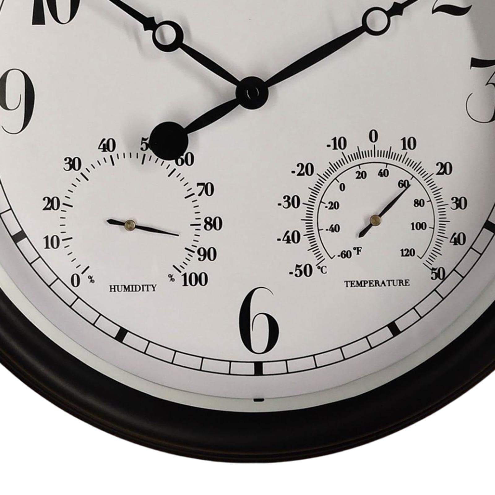 Orologio Da Parete per Esterni, Termometro, Igrometro, Impermeabile, per Soggiorno, Orologio