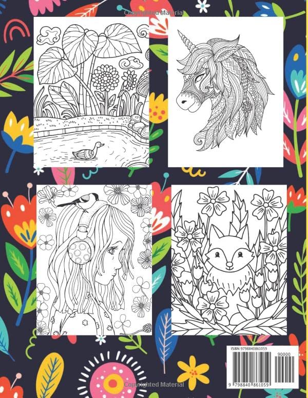 Anxiety And Stress Relieving Coloring Book For Adults: 150 Anti-Stress Coloring Designs To Improve Mindfulness And Positivity: Nature Animals Positive ... For Birthdays Christmas Special Occasions image 3