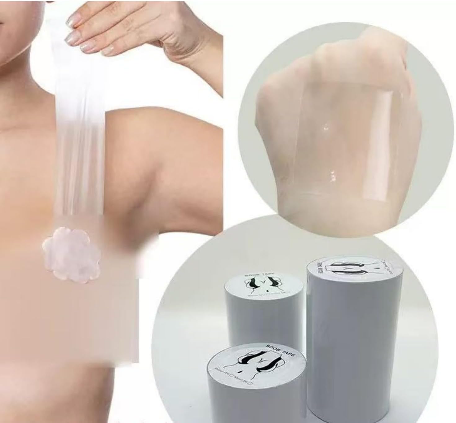 Wide Boob Tape 4" x16Ft,Breast lift tape,Bra Replace Tape, 4 inch boob tape, Wide Boob chest tape 5.0 meters