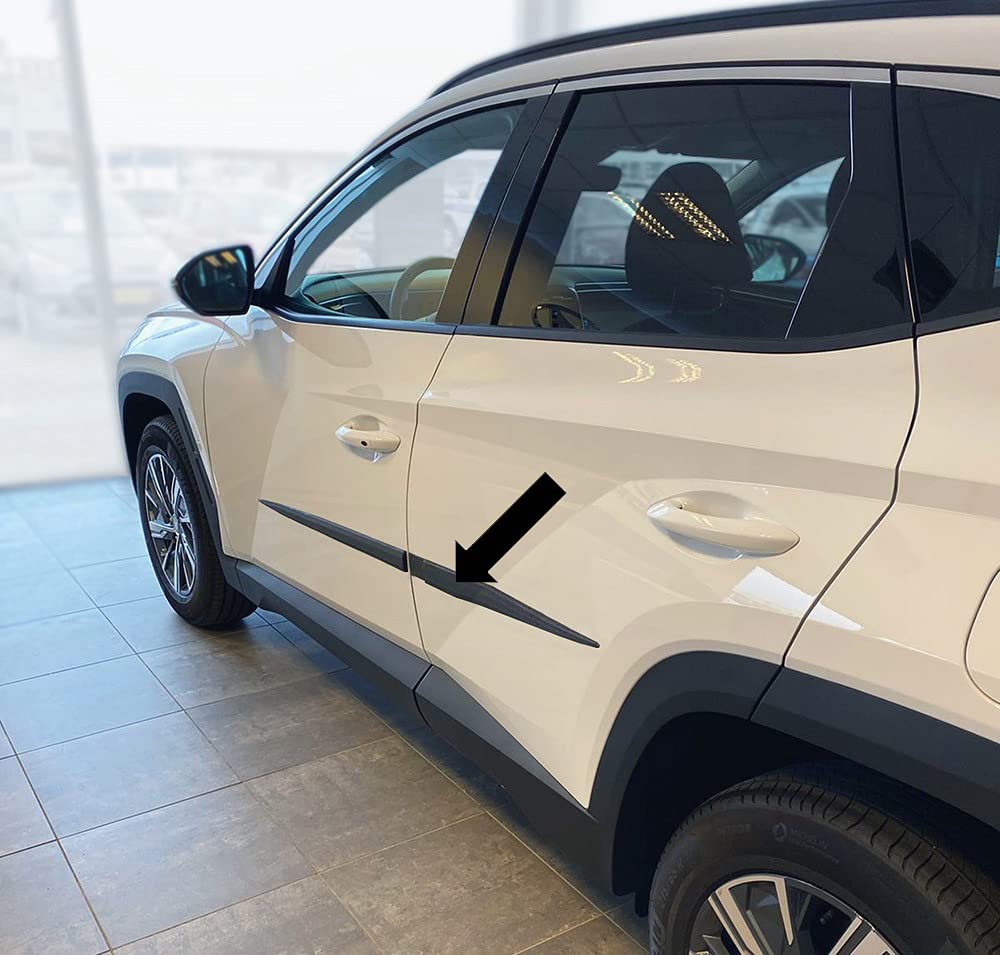 Spangenberg Listones de protección laterales negros para Hyundai Tucson SUV 4ª generación tipo NX4 09.2020- F68