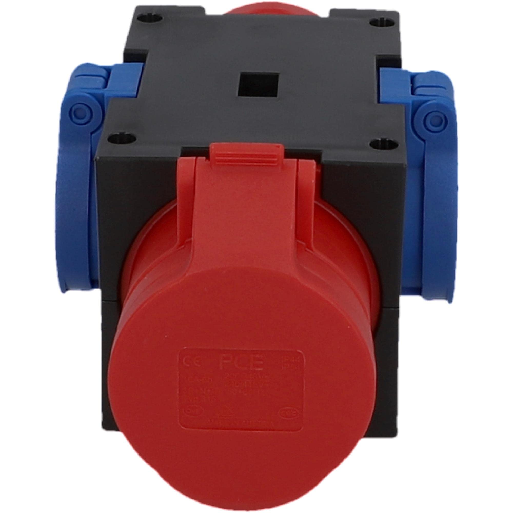 PCE CEE-Mobil-Verteiler, 1xCEE, 2xSchuko 16A, mit Bügel, IP 44