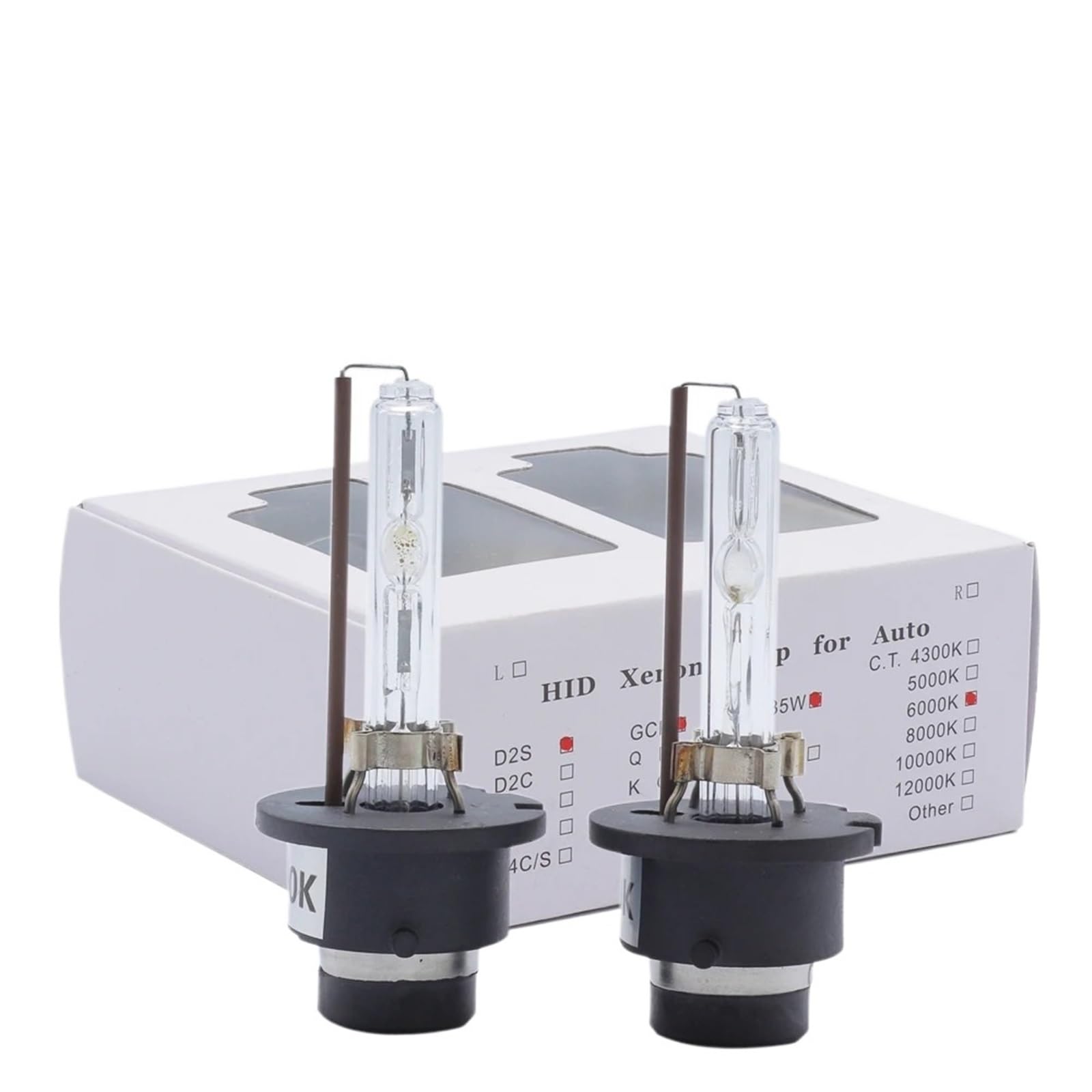 Ampoule au xénon H7 H1 H11, 2 pièces, ampoule de projecteur D2H D2S for Kit xénon 35W HB3 HB4, style de voiture(6000K,3800 LM_H10)