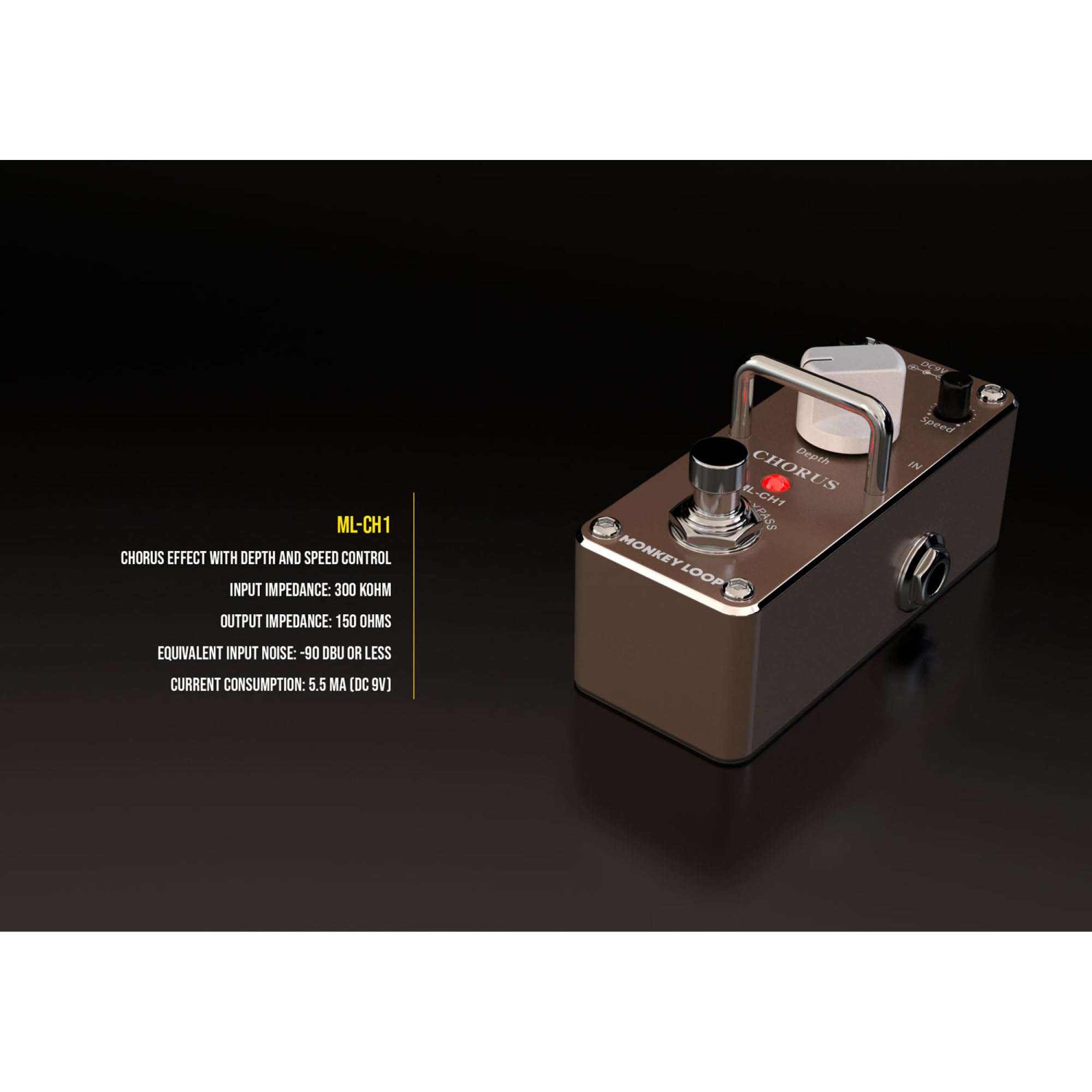 MONKEY LOOP ML-CH1 Pedal Efecto Chorus para Guitarra