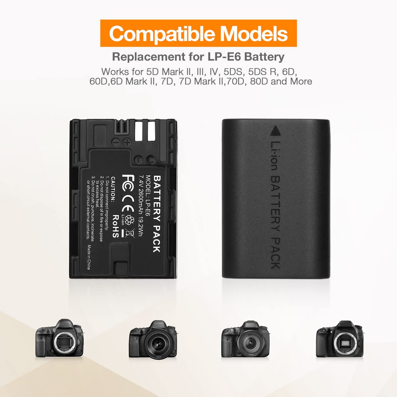【良品】Canon 6d mark2 + Canon LP-E6N セット LP-E6 LP E6N Replacement Camera Batteries and Rapid Dual