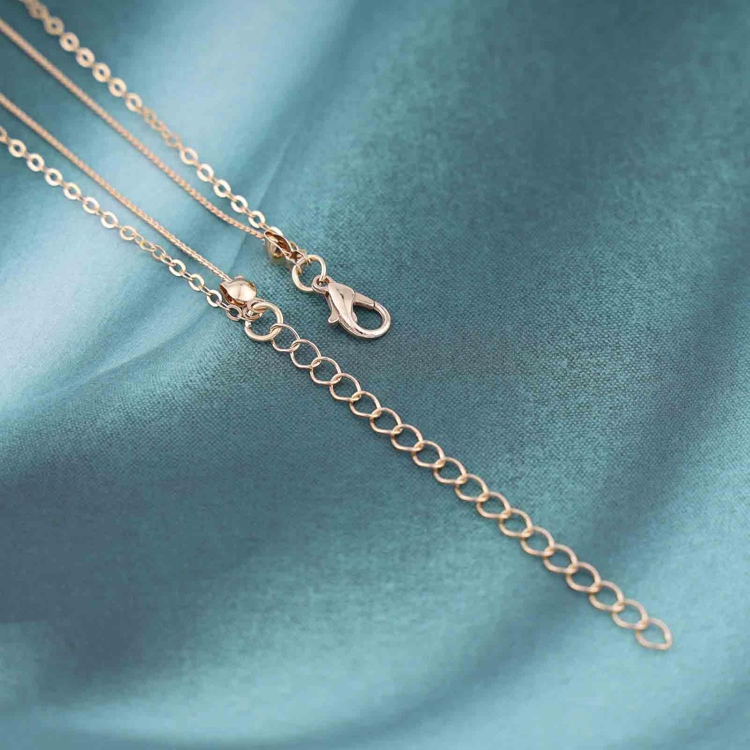 Andelaisi Boho Layered Feather Necklace Vintage Love Heart Choker Necklace Gold Feather Pendant Necklace Adjustable Heart Chain Necklace Jewelry for Women - Image 6