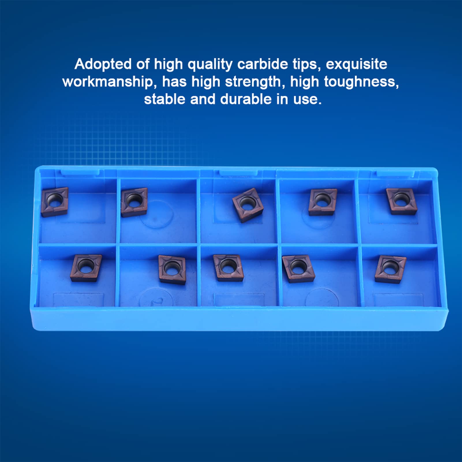 Doos Van 10 Stuks Roterende Inserts CNC Rhombus Carbide DCMT070204-HM YBC251 Draaddraaigereedschap Voor Staal