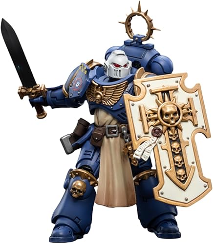 Miniatura 2 de HiPlay JoyToy Warhammer 40K Figura coleccionable Ultramarines Bladeguard Veteran 03 Figura de acción a escala 118 JT2344 (Veterano 03)