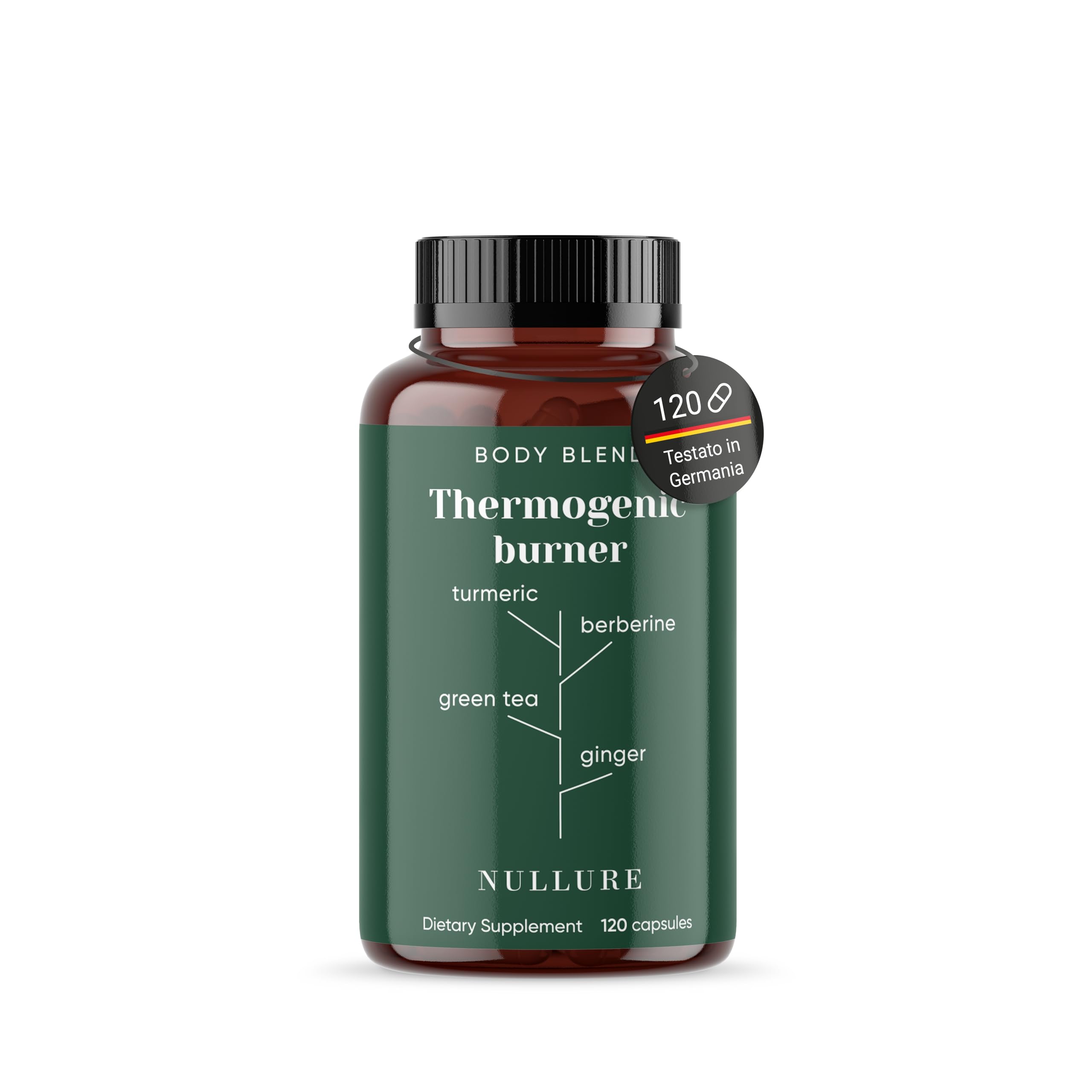 Nullure Brucia Grassi Termogenico |Formula Termogenica Naturale I Vegan I - Tè v