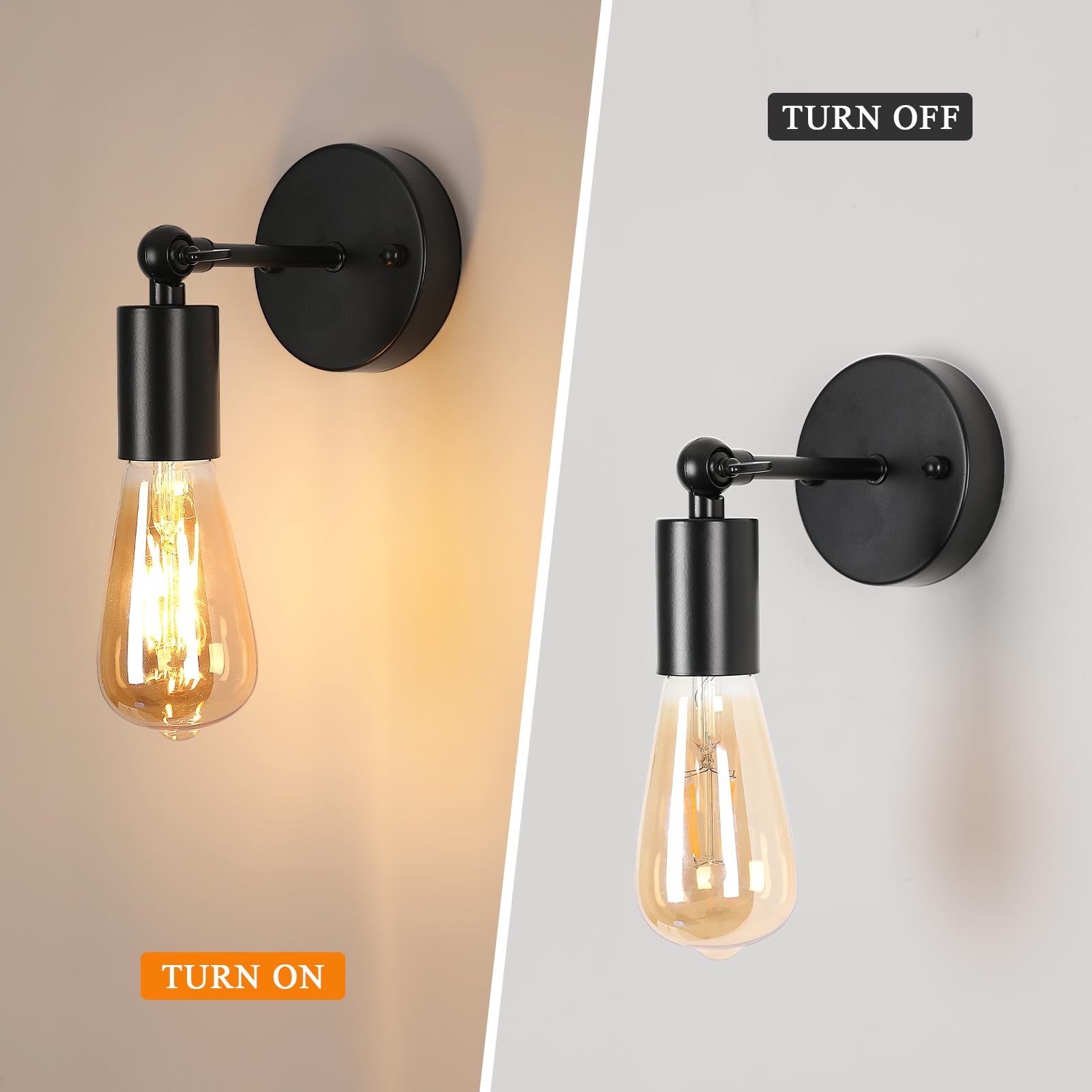 Industriële Wandlamp Zwart Retro, Metalen Draad Kooi Wandlamp Vintage Met Stekker En Schakelaar Antieke Wandverlichting Binnen Woonkamer Met Verstelbare Lampkop Art Deco Binnen E27