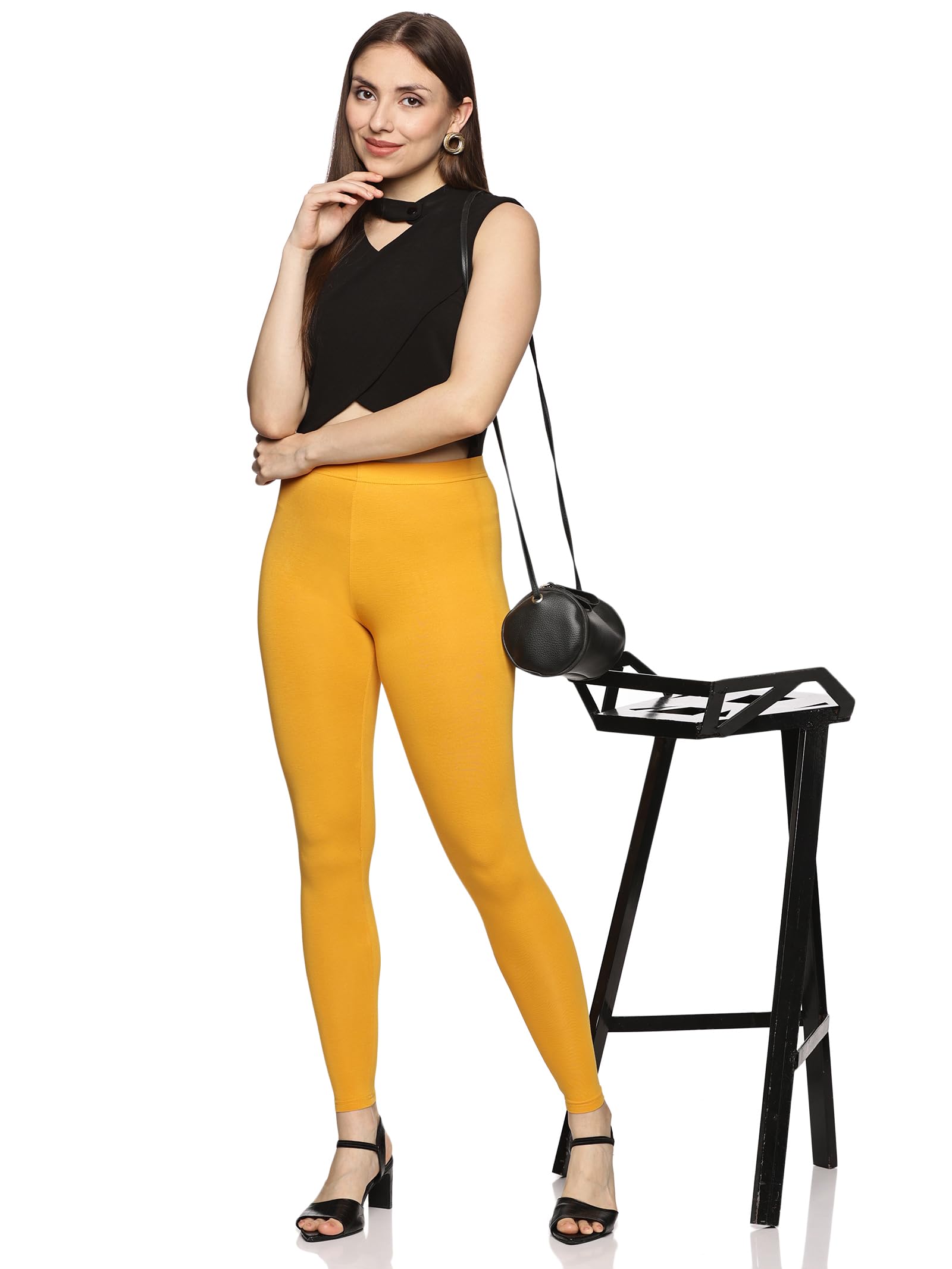 coppersmith Mid Rise Slim Fit Ankle Length Leggings for Women-picture-26