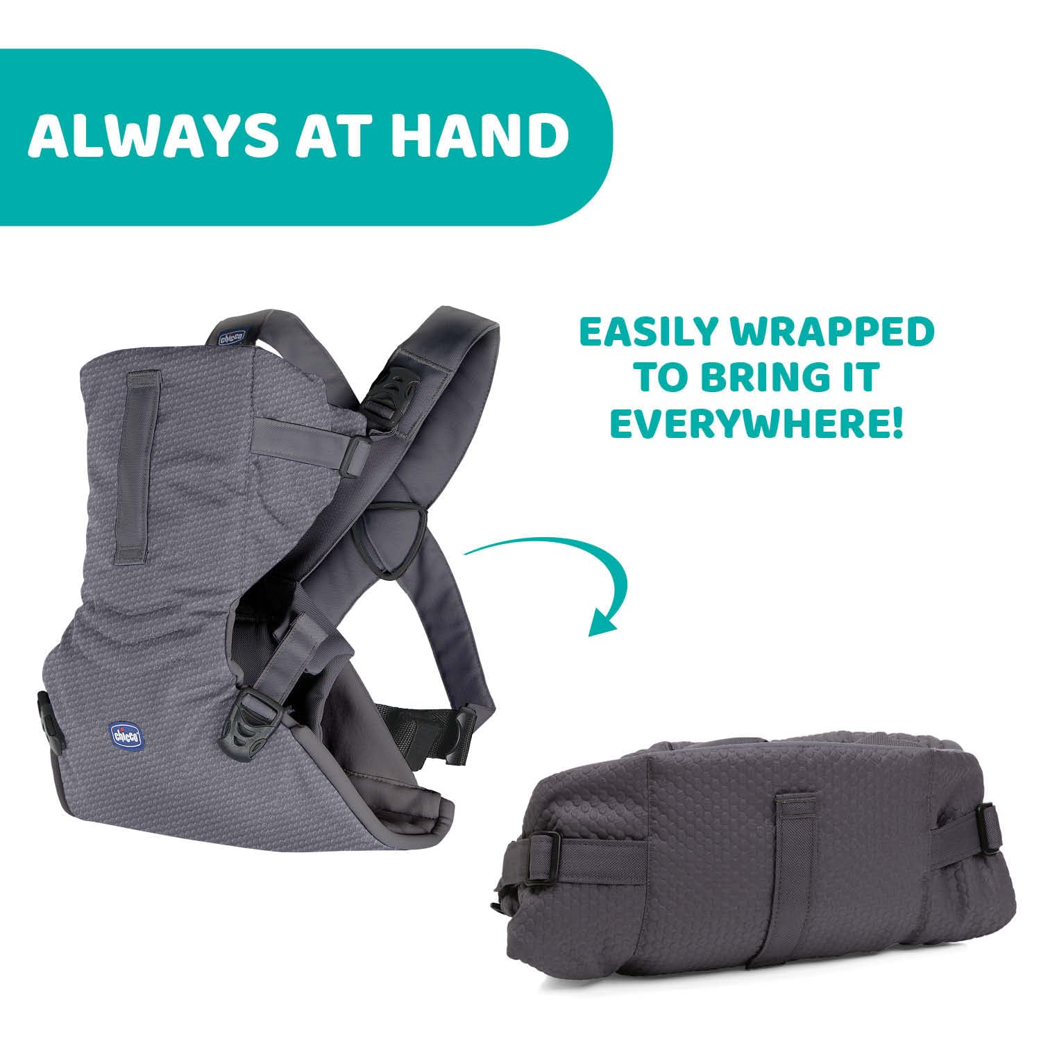 Chicco ergonomiczny nosidełko Easyfit dla niemowląt i dzieci od urodzenia do 9 kg, proste i intuicyjne do noszenia, przodem do mamy i przodem do drogi, wsparcie dla głowy i szyi