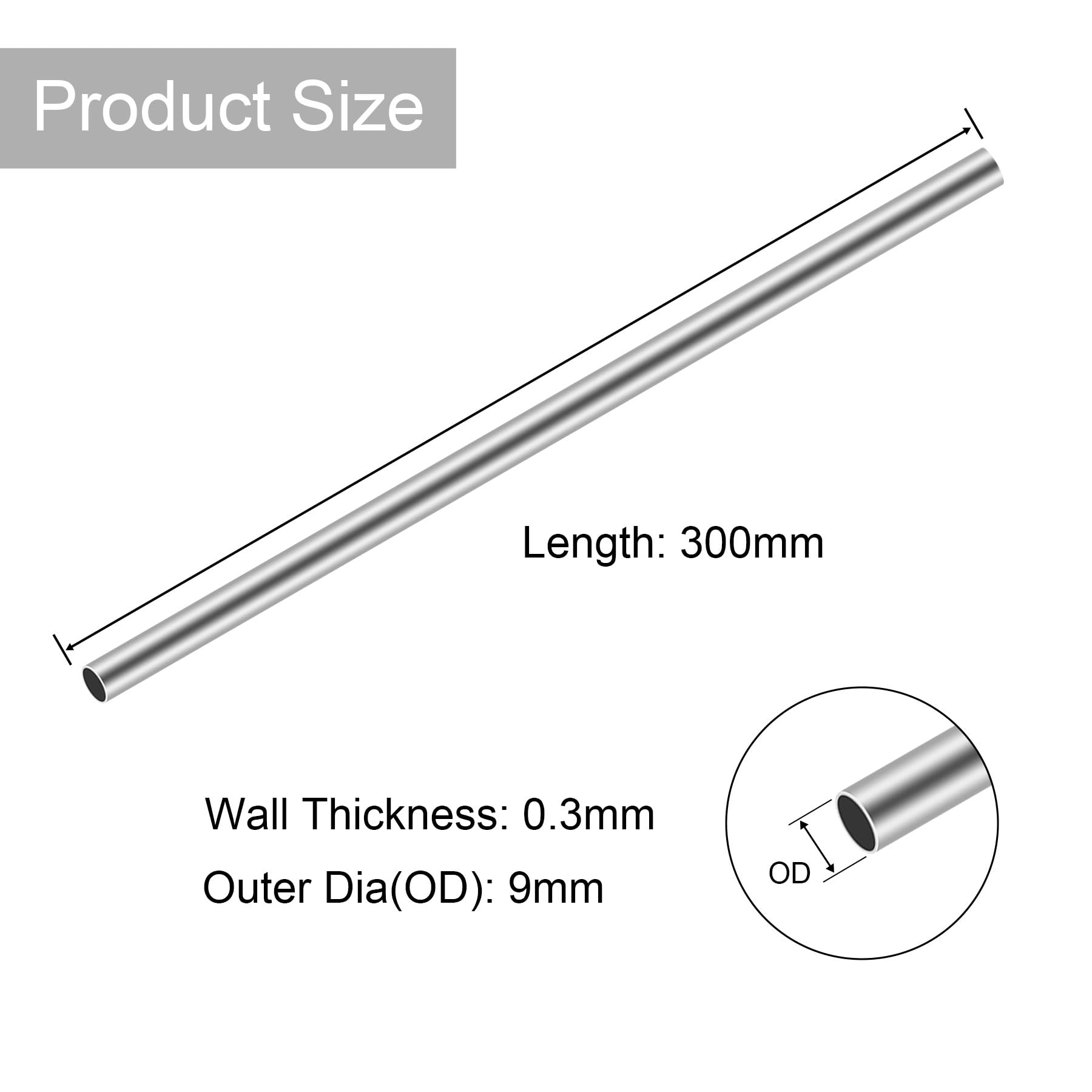 Modelbouw Buizen 0,5 Mm Wanddikte LAVMHAB Messing Buis 5 Mm OD X 0,2 Mm Wanddikte 300 Mm Lengte, Naadloze Ronde Messing Buizen Buizen Voor Doe-het- zelf Handwerk (3 Stuks 100 Mm Messing Buis