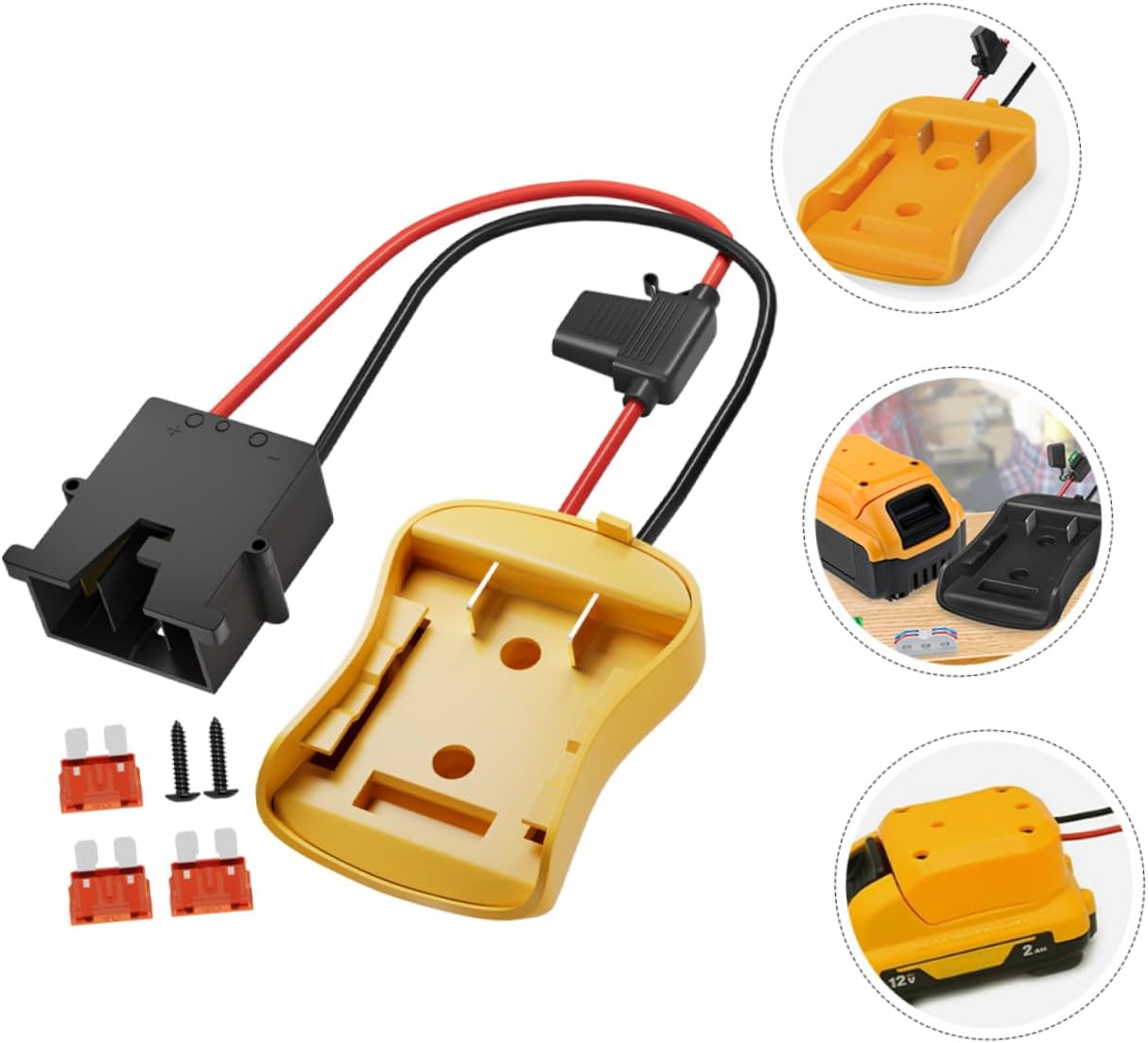 Homoyoyo Battery Power Adapter Connector for Electric Tools Battery Converter Easy Installation Efficient Output for Skateboards Toy Cars and Camping Gear