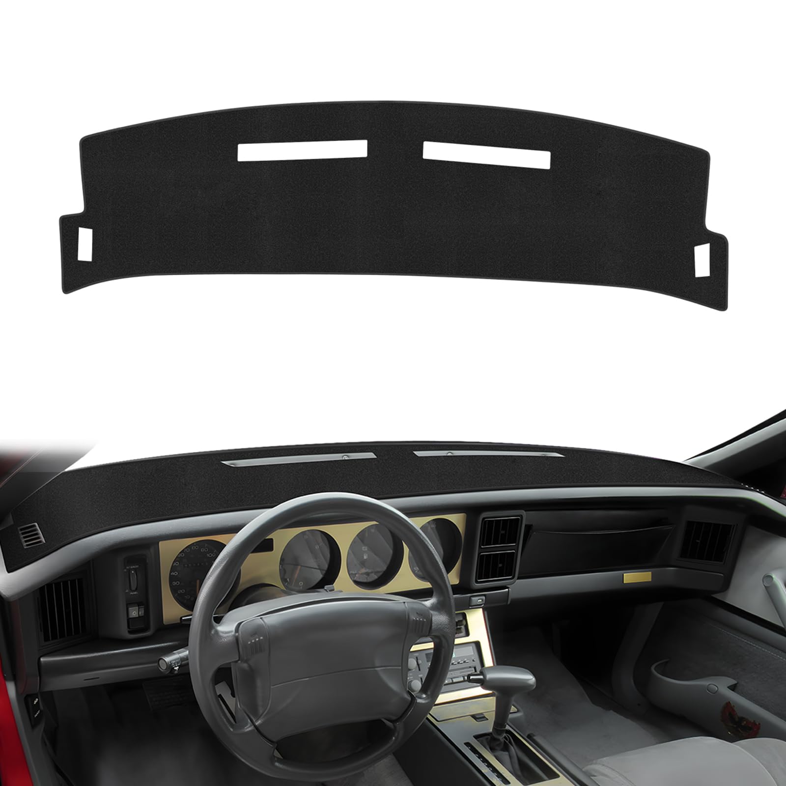 Photo 1 of CARTIST Dash Cover Compatible with Pontiac Firebird 1982-1990 1991 1992 Accessories Dashboard Cover Mat Non-Slip Carpet Sunshield Glare UV Rays Protector