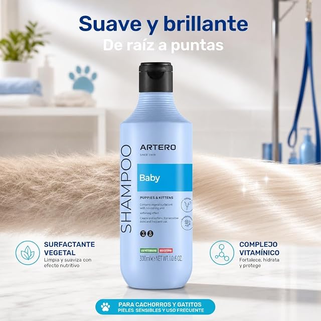 Foto 4 de 8 de Artero - Champú Artero para cachorros y gatitos Baby 250 ml