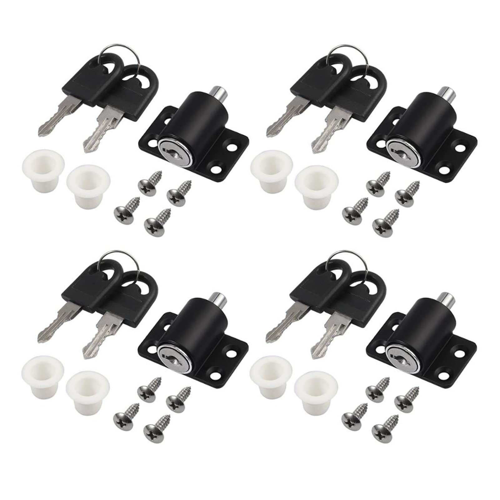 Serrure de sécurité fenêtre restricteur aluminium noir battant clé