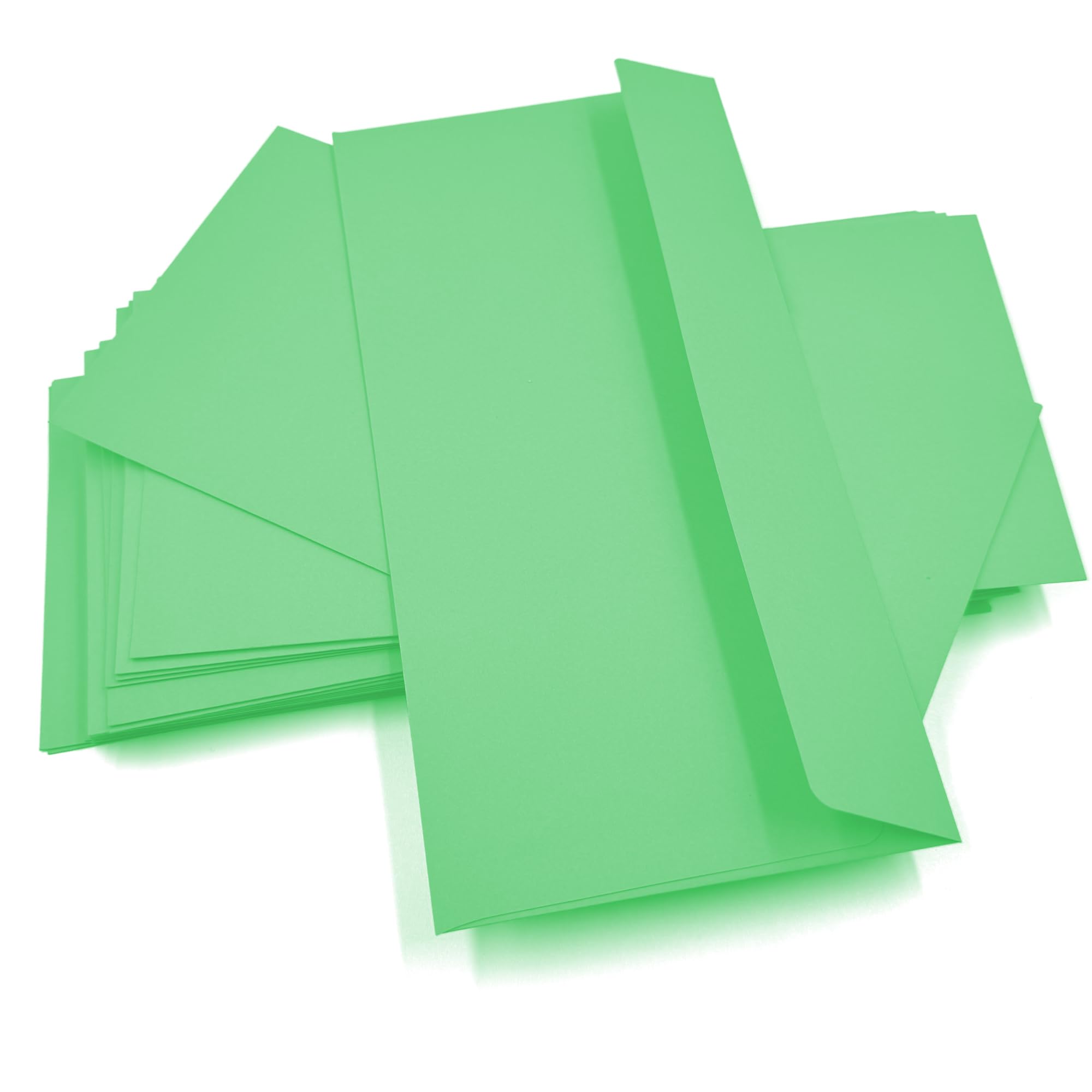 250 Umschläge, Hellgrün, Mintgrün, DIN lang = 220 x 110 mm, Abziehstreifen