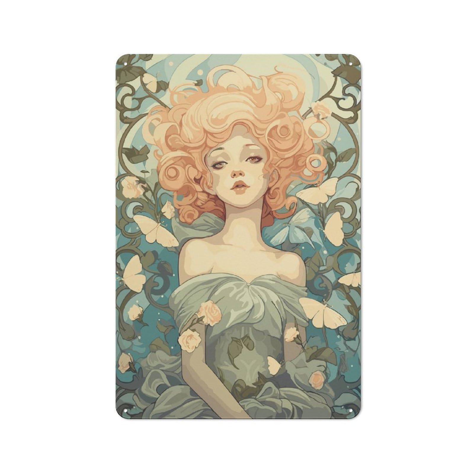 Garden Fairy Retro-style Tin Sign 30x20cm for Café Or Restaurant, for Cooler-season Styling in Café And Restaurant