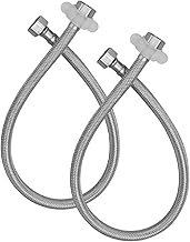 Orvos Connection Pipe 24 Inches Premium 304 Stainless Steel for Hot & Cold Supply To Geysers, Sinks, Basins and Flush Tanks, Set of 2