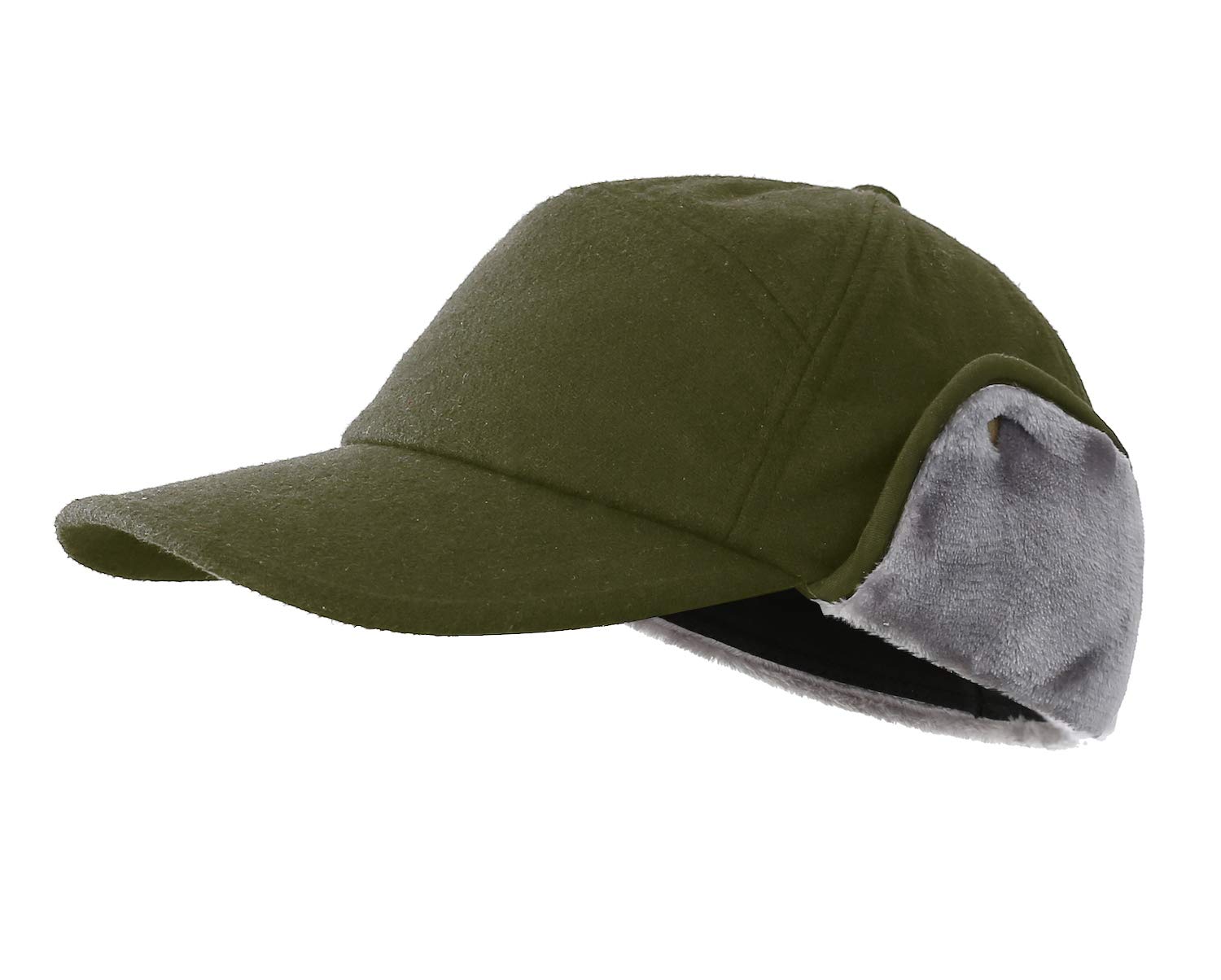 earflap hat with brim