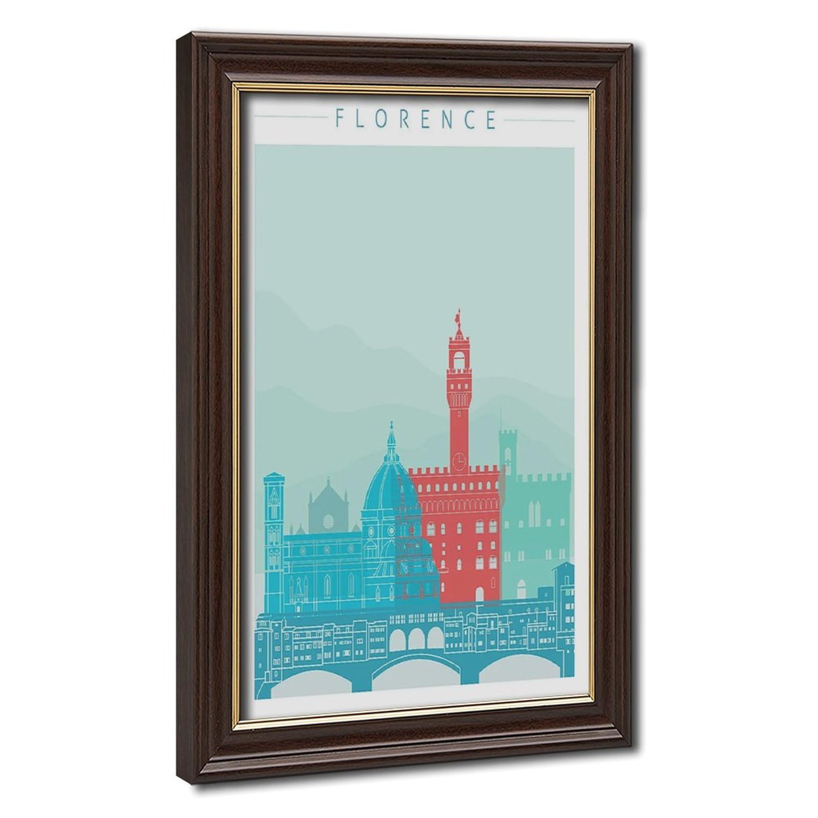 Bareronor Florence Skyline Poster Canvas Poster Bedroom Decor Landscape Office Room Decor Gift 24" L X 36" W