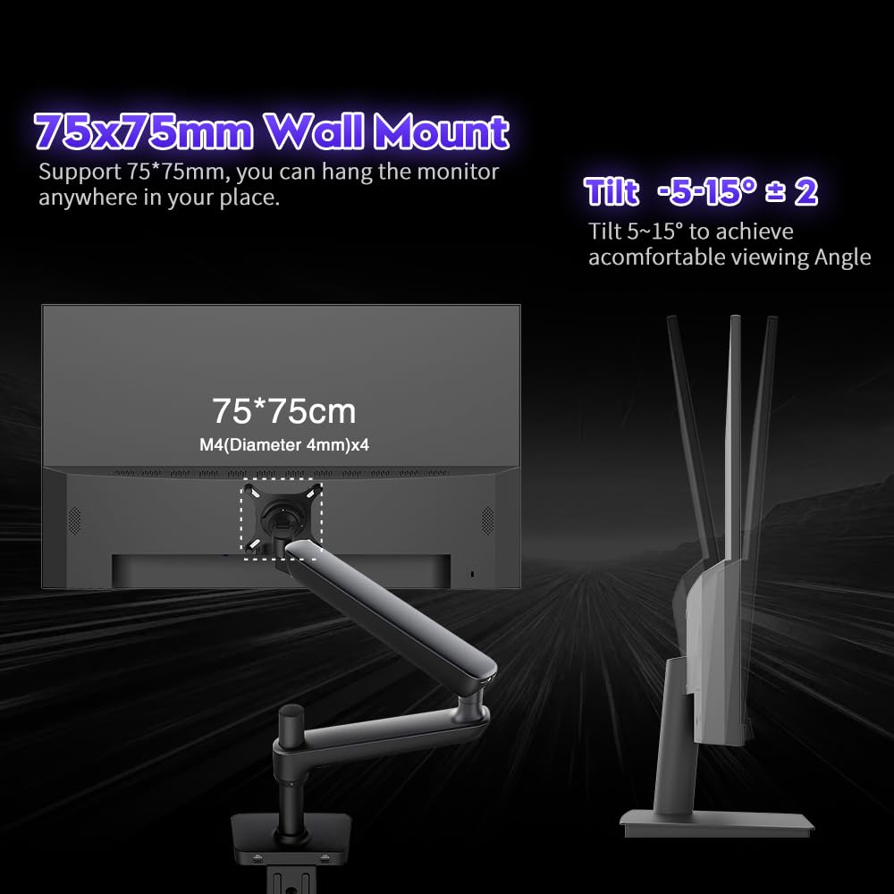 Viewedge Monitor de juegos de 24 pulgadas, 240 Hz, 1 ms, FHD 1920 × 1080, 110% sRGB, HDMI × 2 y DP × 1, compatible con sincronización adaptativa y montaje en pared